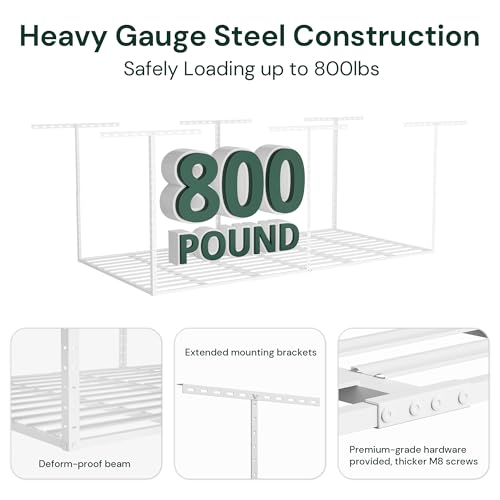 3x8 Garage Storage Overhead Rack Organization