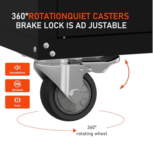 Metal Garage Storage Cabinet with Wheels