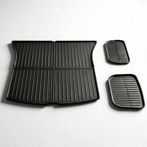Cargo Liner for Tesla Model Y Juniper Trunk Mat Frunk Front & Rear Trunk Tray Mats All Weather Protector Anti
