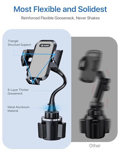 Upgraded Solidest 15in Cup Phone Holder for Car