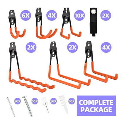 30 Pack Heavy Duty Steel Storage Hooks (30 Count)