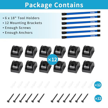 6 Pieces 18" Magnetic Tool Holder Strip (6 Count)
