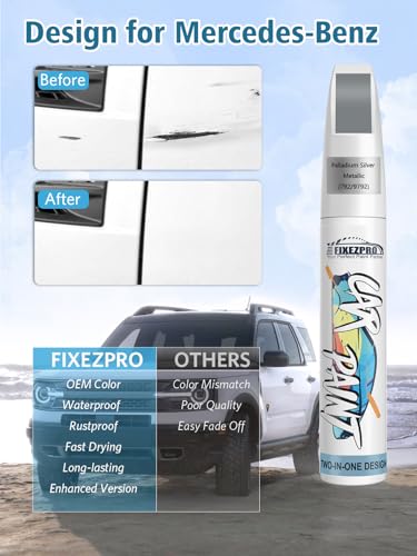792 9792 Palladium Silver Metallic Car Touch Up Paint for Mercedes