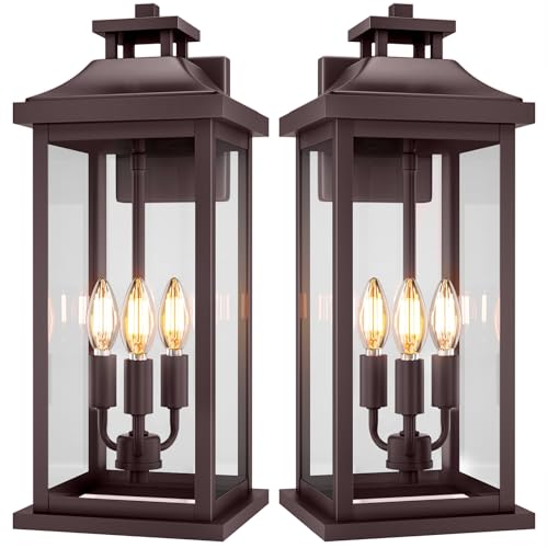 20" Oil Rubbed Bronze Outdoor Light Fixtures for House 2 Pack (2 Count)