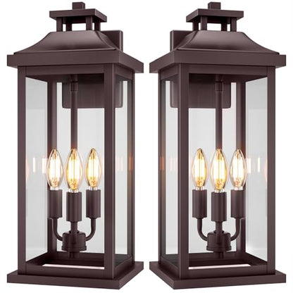20" Oil Rubbed Bronze Outdoor Light Fixtures for House 2 Pack (2 Count)