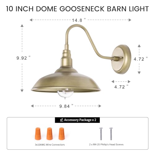 10 Inch Gooseneck Barn Light for Farmhouse