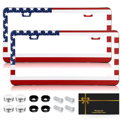 American Flag License Plate Frames