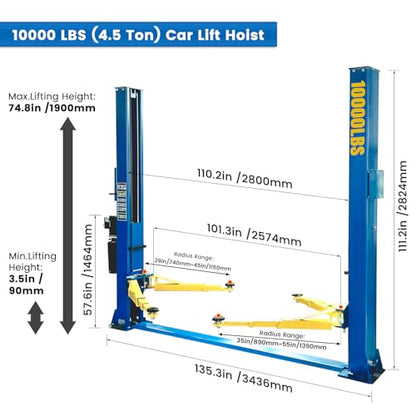 110V Two Post Car Lift 10
