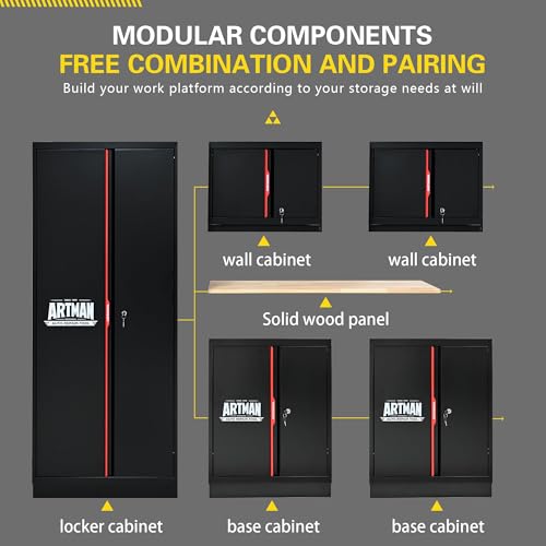 Pre Assembled Garage Storage Cabinet System (6 Count)