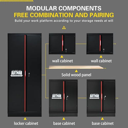 Pre Assembled Garage Storage Cabinet System (6 Count)
