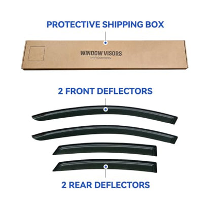 Window Visors Rain Guards for 2007 2008 2009 2010 Hyundai Elantra