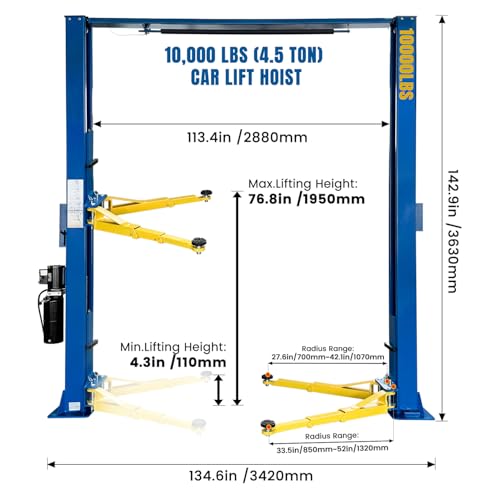 110V Two Post Car Lift 10