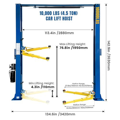 110V Two Post Car Lift 10