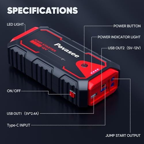 Jump Starter 5000A Car Jumper Starter
