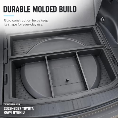 Hidden Trunk Storage Box for 2026 2027 Toyota RAV4 Hybrid