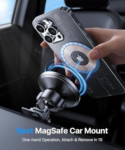 for MagSafe Car Mount [Strong Magnet&Metal Clip] Vent Phone Holder