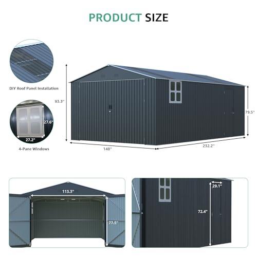 13x20ft Outdoor Storage Shed