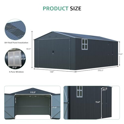 13x20ft Outdoor Storage Shed