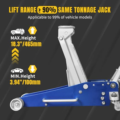 2.5 Ton Floor Jack Aluminum and Steel Racing Car Jack