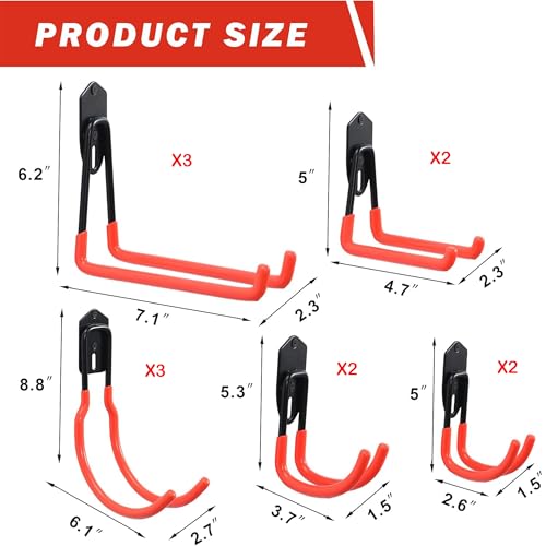 Garage Hooks Organizer Kit