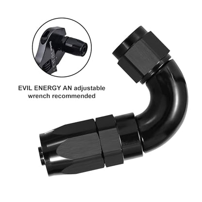 10AN 120 Degree One Piece Full Flow Hose End Fitting Swivel for CPE Braided Hose