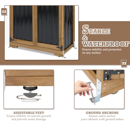 Outdoor Storage Cabinet with Shelves