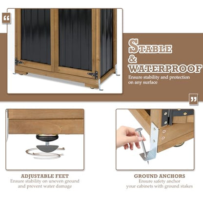 Outdoor Storage Cabinet with Shelves