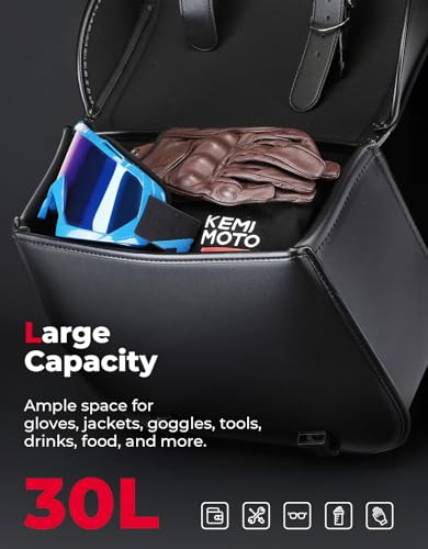 Motorcycle Saddlebags 30L Large Capacity Universal Saddle Bags (2 Count)