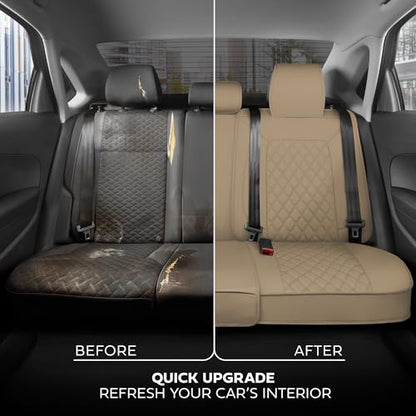 Curated Sandstone Leather Seat Covers for Cars & SUVs