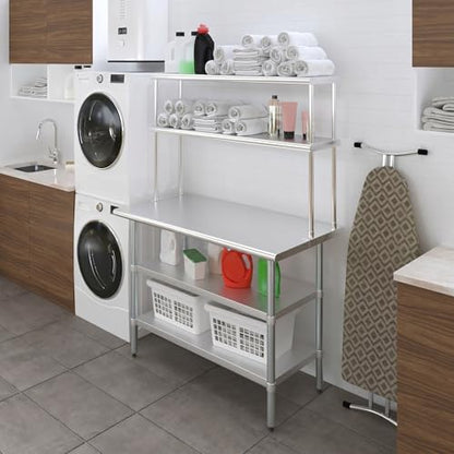 Stainless Steel Work Table with 2 Shelves