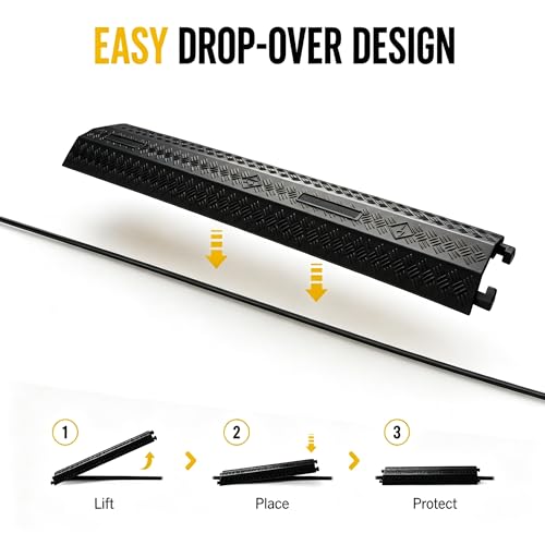 2 Pack Black 40" Cable Ramp 1