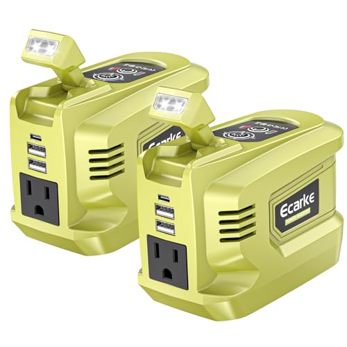 220W Power Inverter Compatible with Ryobi 18V Battery (2 Count)