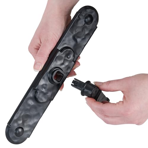 Black Hinge IT Premium Carriage House Lever Handle & Hinge 6 Piece Garage Door Magnet