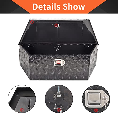 39 Inch Aluminum Trailer Tongue Tool Box 5 Bar Tread Wide Utility
