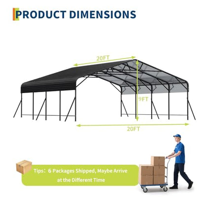 20x20x9FT Metal Car Port