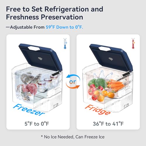 Car Refrigerator Portable 12V Fridge 32 Quart 12 Volt Freezer Compressor Cooler 12V