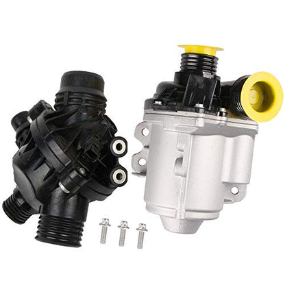 11517588885 11517563659 Electric Engine Water Pump and Thermostat Compatible for BMW 135i 135is 335i 335xi X3 X5 X6 535i 535xi Z4