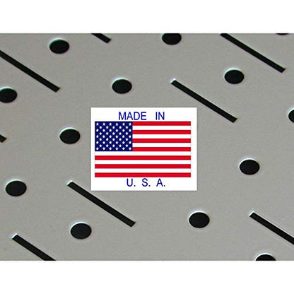 30-WRK-400WB Standard Workbench Metal Pegboard Tool Organizer,White/Black