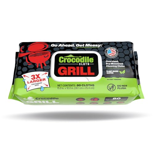 Grill Plant Based Food Safe Cleaning Wipes (80 Count)