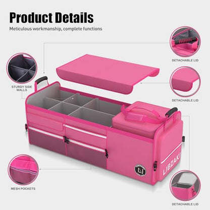 LIBZAKI Oversize 4 in 1 Car Trunk Storage Organizer