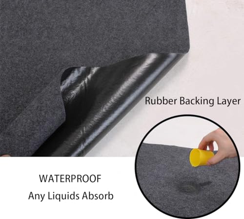 Large Rubber Floor Mat for Car Washable Garage Mats for Floor Absorb Liquids Oil Drip Pan for Under Car Protects Floor from Spills (60 Sq Ft)