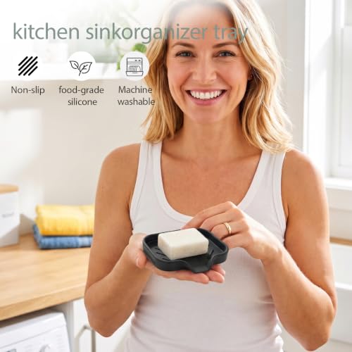 Silicone Soap Dish with Drain Spout