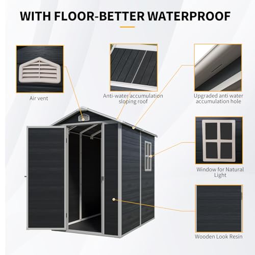 4x6 FT Outdoor Storage Shed