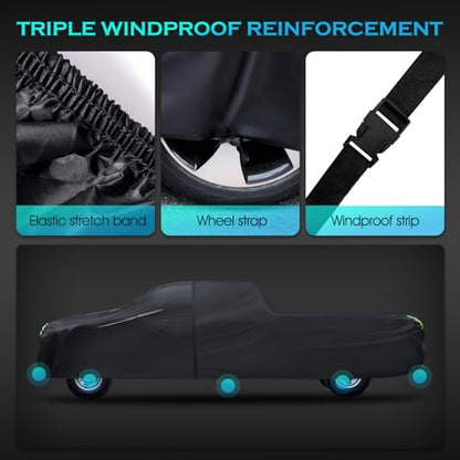 Truck Car Cover Waterproof All Weather Full Outdoor Pickup Cover Rain UV Protection