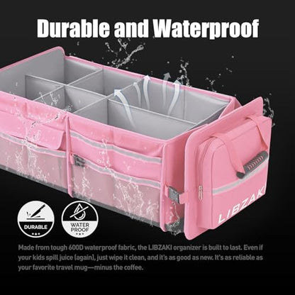 LIBZAKI Oversize 4 in 1 Car Trunk Storage Organizer