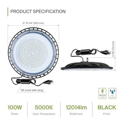 100W LED Low Bay Lighting (12 Count)