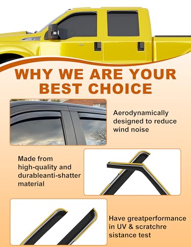 Window Visors Rain Guards for Ford F250