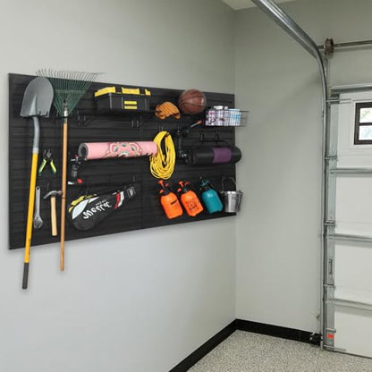 Slatwall Panel Garage Organizer PVC Slatwall Heavy Duty Wall Mounted Rack (4 Count)