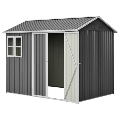 8X 6ft Outdoor Storage Shed with Clear Window