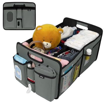 Baby Diaper Caddy Organizer with Changing Mat